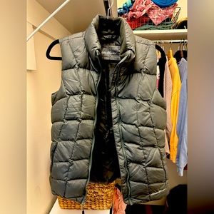 Eddie Bauer Olive green vest down jacket